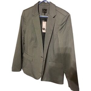 Worthington Gray Herringbone Blazer Jacket‎ Size 18 Career Business